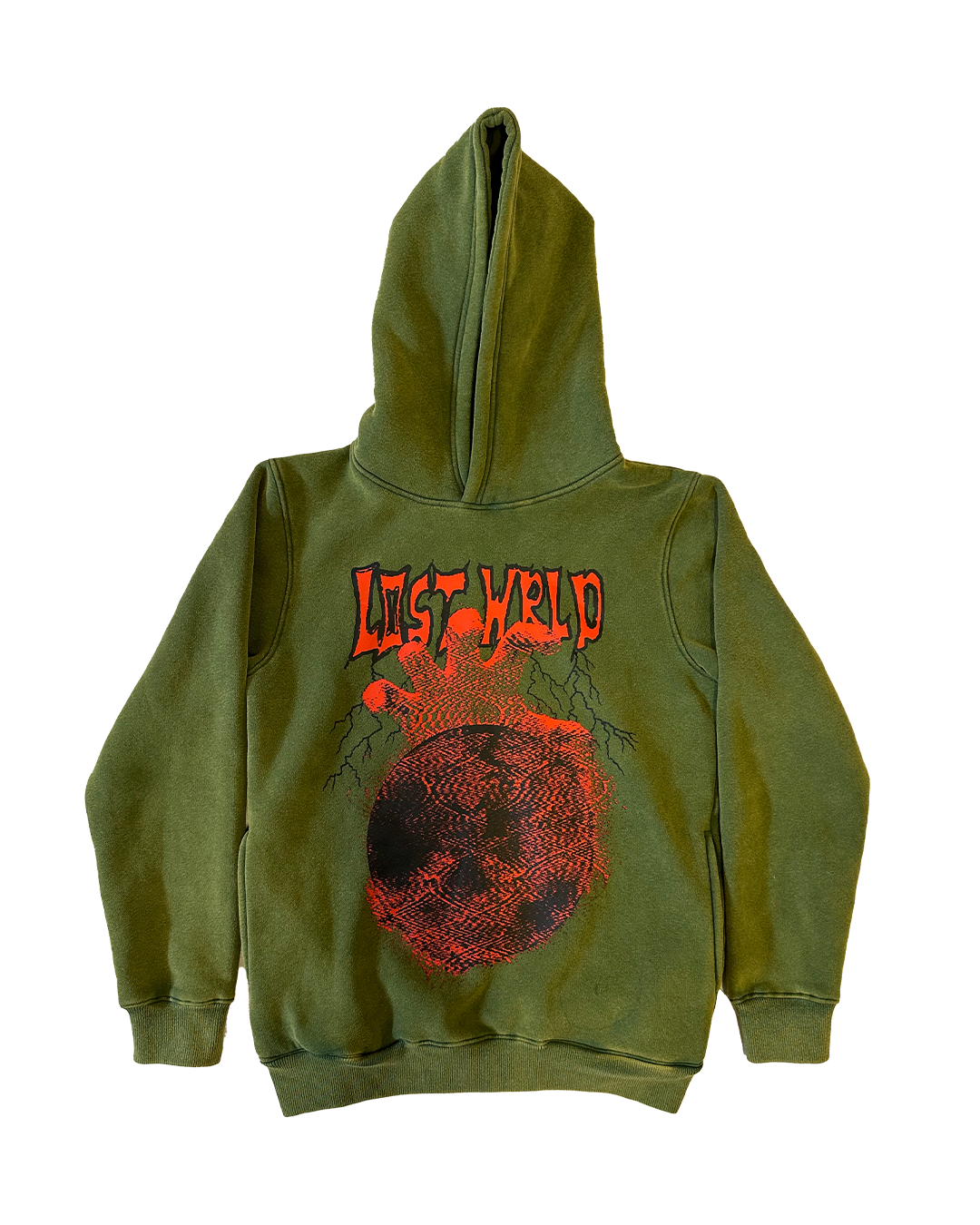 GREEN "LOST WRLD" HOODIE