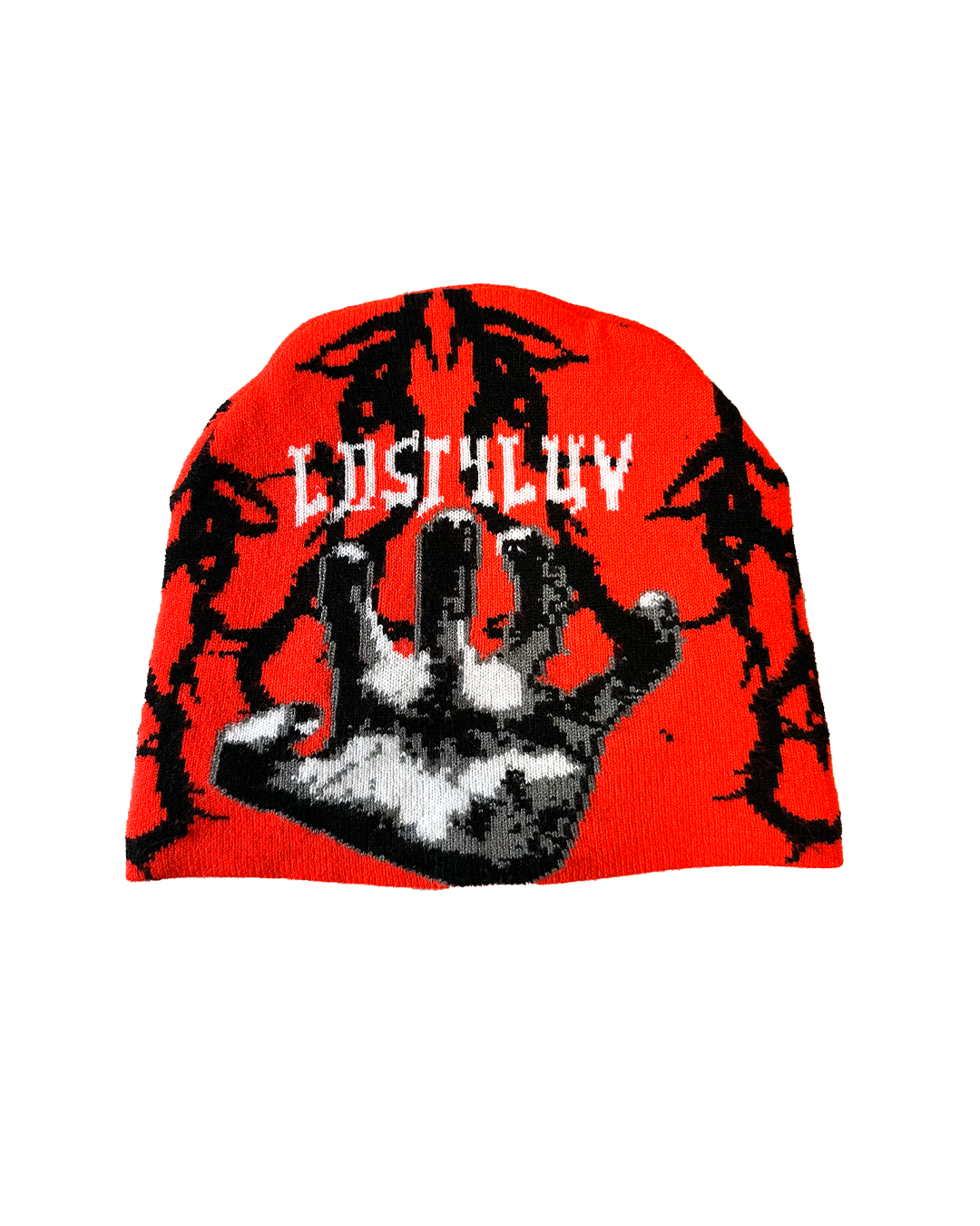 RED "LOST WRLD" BEANIE