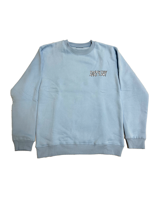 BLUE "LOST WRLD" CREWNECK