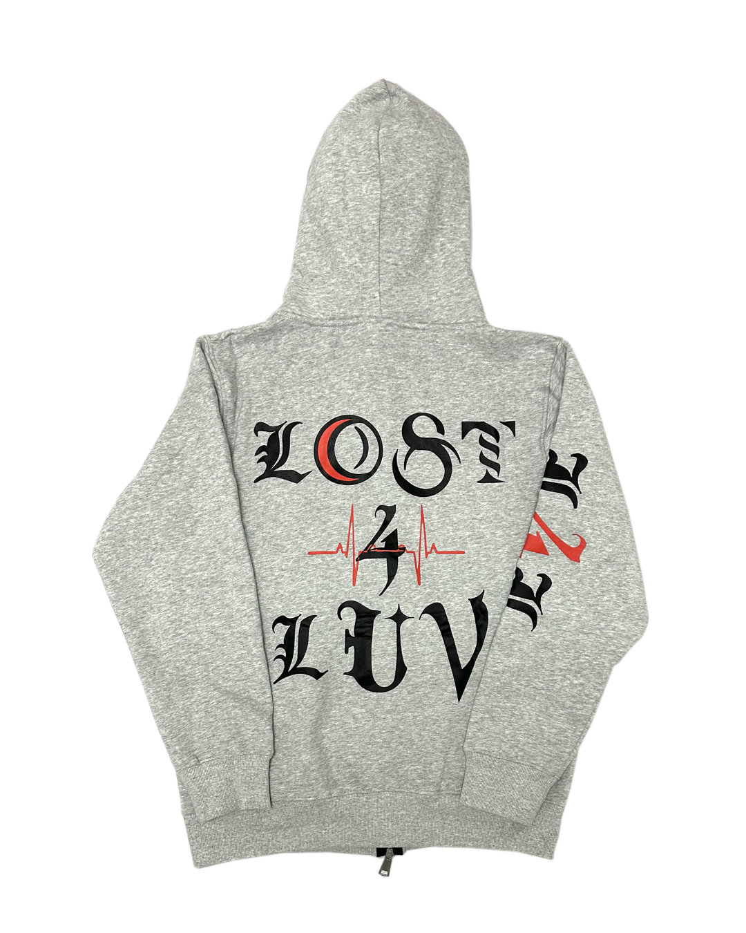 L4L "DERANGED" FULL ZIP UP HOODIE (GREY)